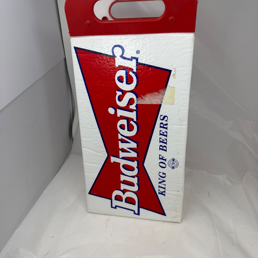 Vintage Budweiser Koolit Cooler Bag Red Bowtie Logo Insulated Made in USA